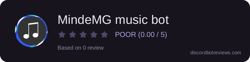 Rating widget preview for MindeMG music bot