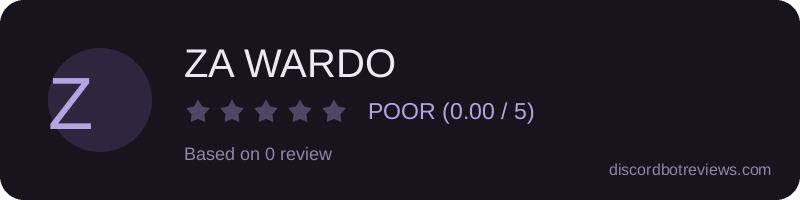 Rating widget preview for ZA WARDO