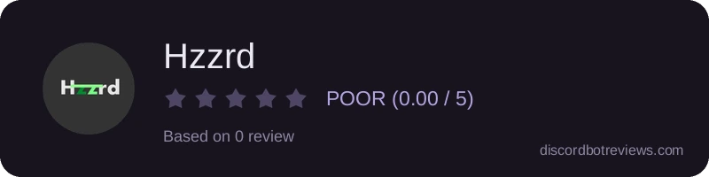 Rating widget preview for Hzzrd