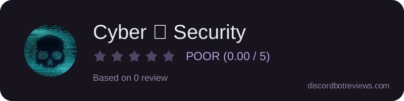 Rating widget preview for Cyber 👾 Security