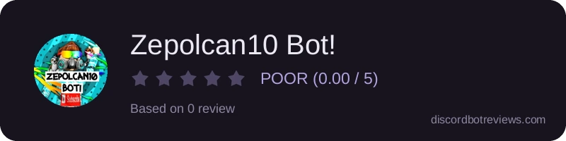 Rating widget preview for Zepolcan10 Bot!