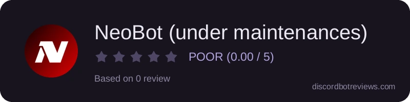 Rating banner for NeoBot (under maintenances)