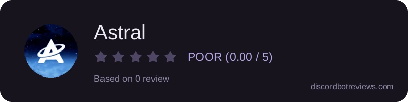 Rating widget preview for Astral