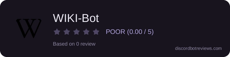 Rating widget preview for WIKI-Bot