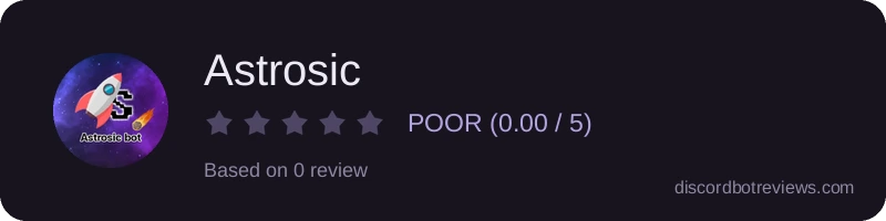 Rating widget preview for Astrosic