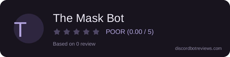 Rating widget preview for The Mask Bot