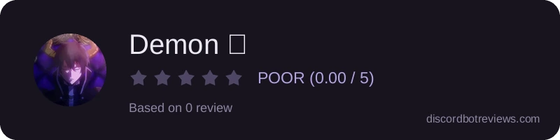 Rating widget preview for Demon 💀