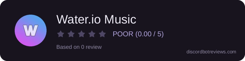 Rating widget preview for Water.io Music