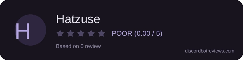 Rating widget preview for Hatzuse