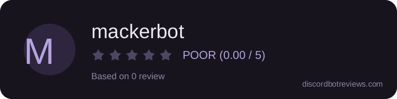 Rating widget preview for mackerbot