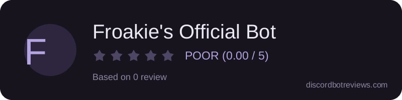 Rating widget preview for Froakie's Official Bot