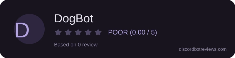 Rating widget preview for DogBot