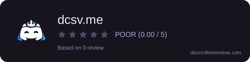 Rating widget preview for dcsv.me