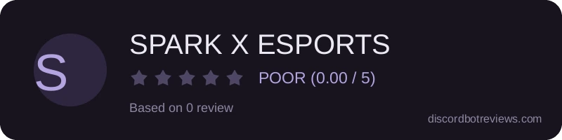 Rating widget preview for SPARK X ESPORTS