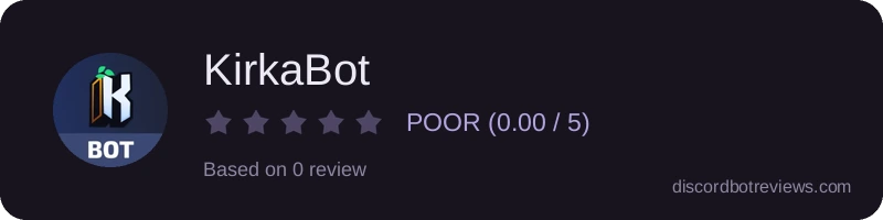 Rating widget preview for KirkaBot
