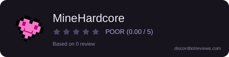 Rating widget preview for MineHardcore