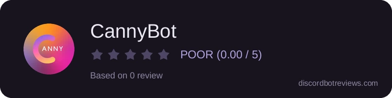 Rating widget preview for CannyBot