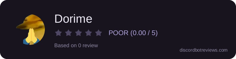 Rating widget preview for Dorime