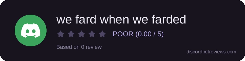 Rating widget preview for we fard when we farded