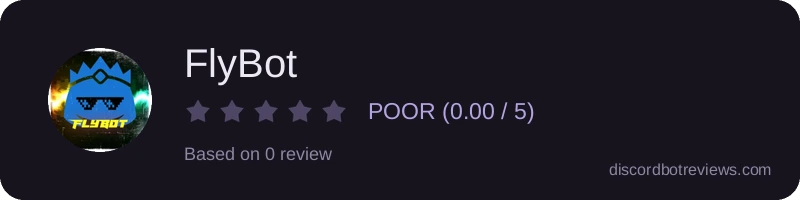 Rating widget preview for FlyBot