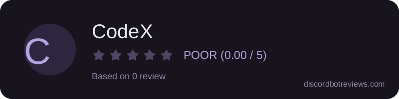 Rating widget preview for CodeX