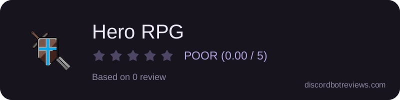 Rating widget preview for Hero RPG