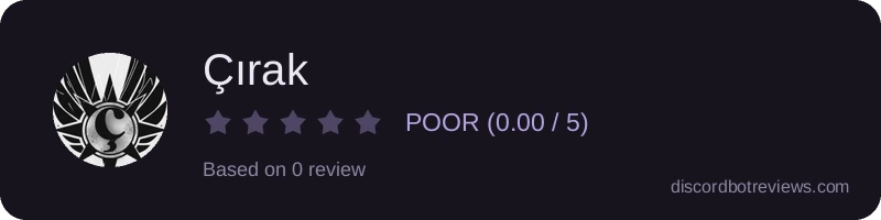 Rating widget preview for Çırak 
