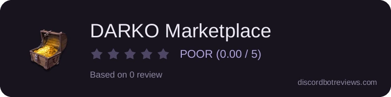 Rating widget preview for DARKO Marketplace