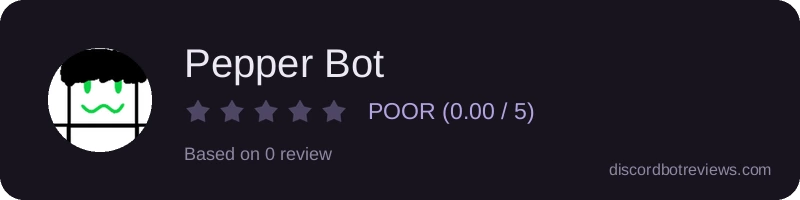 Rating widget preview for Pepper Bot
