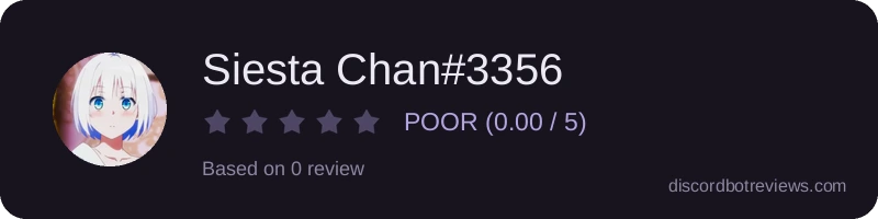 Rating widget preview for Siesta Chan#3356