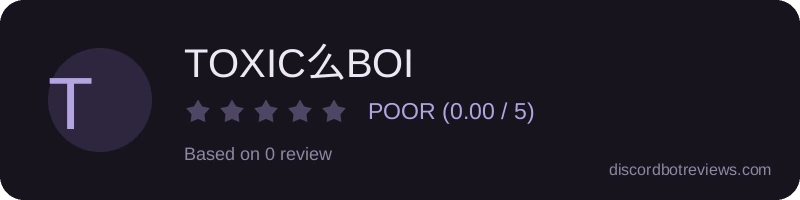 Rating widget preview for TOXIC么BOI