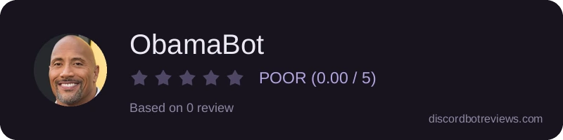 Rating widget preview for ObamaBot