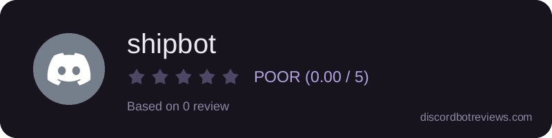 Rating banner for shipbot