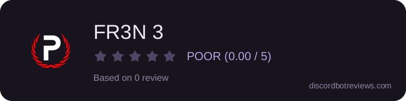 Rating widget preview for FR3N 3