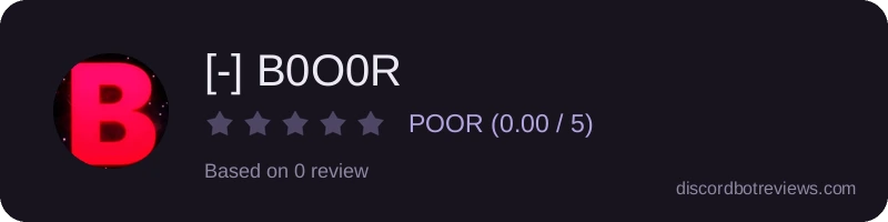 Rating widget preview for [-] B0O0R