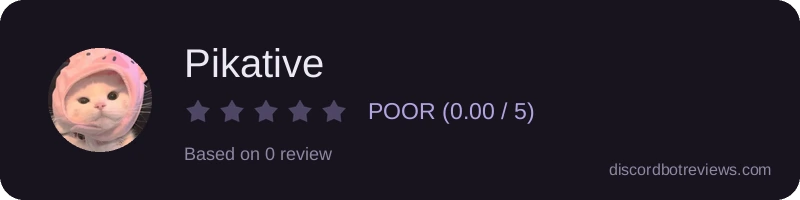 Rating widget preview for Pikative