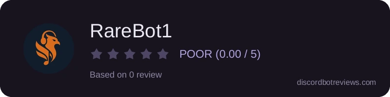 Rating widget preview for RareBot1