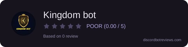 Rating widget preview for Kingdom bot