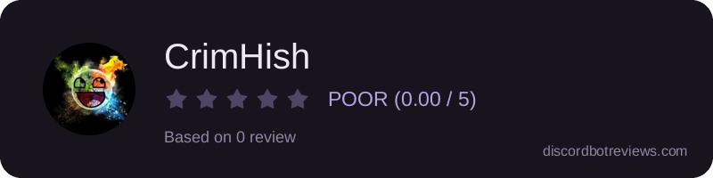 Rating widget preview for CrimHish