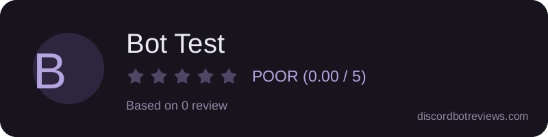 Rating widget preview for Bot Test
