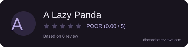 Rating widget preview for A Lazy Panda