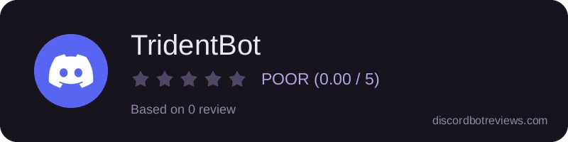 Rating widget preview for TridentBot