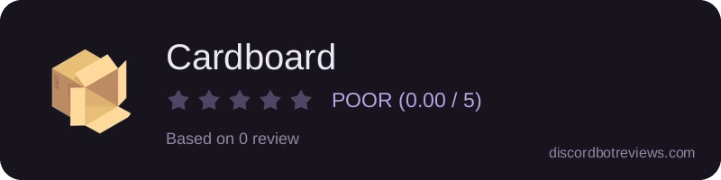 Rating widget preview for Cardboard