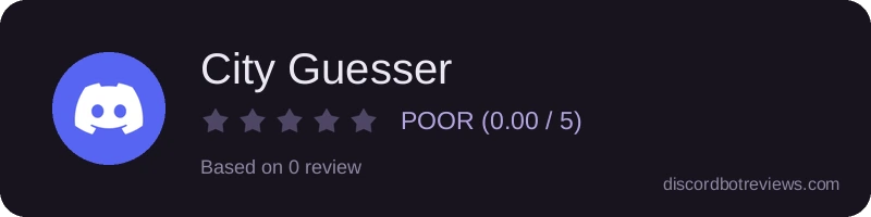 Rating widget preview for City Guesser