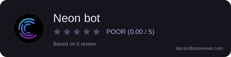 Rating widget preview for Neon bot