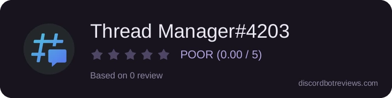 Rating widget preview for Thread Manager#4203