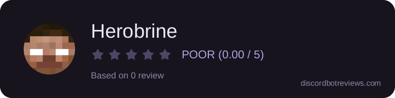 Rating widget preview for Herobrine