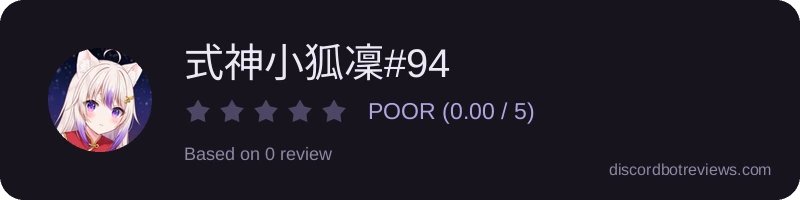 Rating widget preview for 式神小狐凜#9407