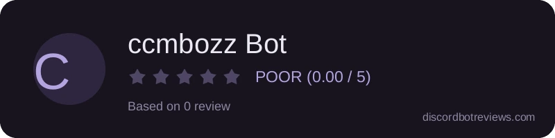 Rating widget preview for ccmbozz Bot