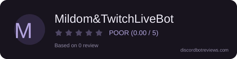 Rating widget preview for Mildom&TwitchLiveBot
